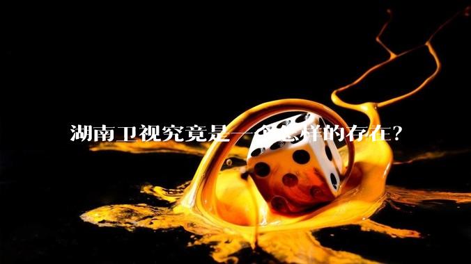 湖南卫视究竟是一个怎样的存在？